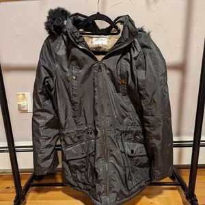 Ladies winter jacket with Faux Fur hood